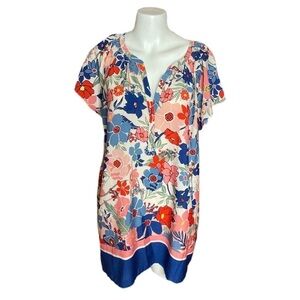 Motherhood Maternity Flutter Sleeve Floral Top